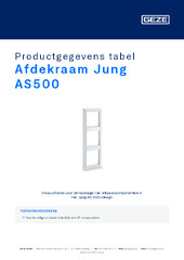 Afdekraam Jung AS500 Productgegevens tabel NL