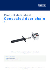 Concealed door chain  * Product data sheet EN