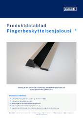 Fingerbeskyttelsesjalousi  * Produktdatablad DA