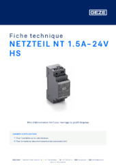 NETZTEIL NT 1.5A-24V HS Fiche technique FR