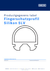 Fingerschutzprofil Silikon SLV Productgegevens tabel NL