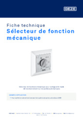 Sélecteur de fonction mécanique Fiche technique FR