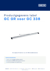 GC GR voor GC 338 Productgegevens tabel NL