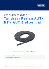 Tandrem Perlan AUT-NT / AUT 2 efter mål Produktdatablad DA