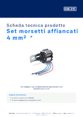 Set morsetti affiancati 4 mm²  * Scheda tecnica prodotto IT