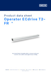 Operator ECdrive T2-FR  * Product data sheet EN