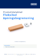 Fleksibel åpningsbegrensning Produktdatablad NB