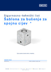 Šablona za bušenje za spojnu cijev  * Sigurnosno-tehnički list HR