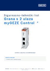 Grana s 2 ulaza myGEZE Control  * Sigurnosno-tehnički list HR