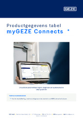 myGEZE Connects  * Productgegevens tabel NL