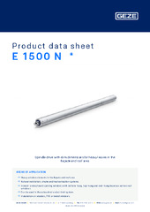 E 1500 N  * Product data sheet EN