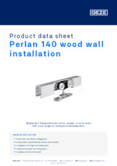 Perlan 140 wood wall installation Product data sheet EN