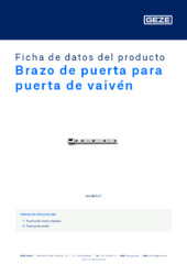Brazo de puerta para puerta de vaivén Ficha de datos del producto ES