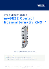 myGEZE Control licensalternativ KNX  * Produktdatablad SV
