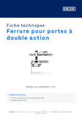 Ferrure pour portes à double action Fiche technique FR