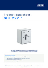 SCT 222  * Product data sheet EN