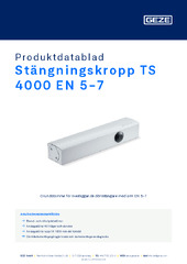 Stängningskropp TS 4000 EN 5-7 Produktdatablad SV