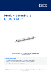 E 350 N  * Produktdatenblatt DE