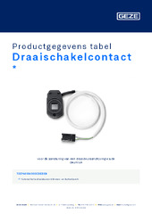 Draaischakelcontact  * Productgegevens tabel NL