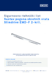 Sustav pogona okretnih vrata Slimdrive EMD-F 2-kril. Sigurnosno-tehnički list HR