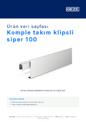 Komple takım klipsli siper 100 Ürün veri sayfası TR