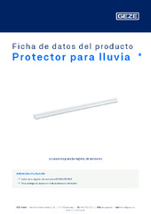 Protector para lluvia  * Ficha de datos del producto ES