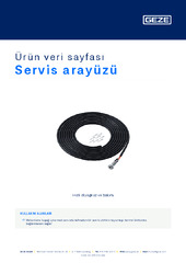Servis arayüzü Ürün veri sayfası TR