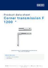 Corner transmission F 1200  * Product data sheet EN