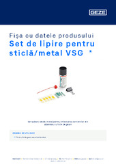 Set de lipire pentru sticlă/metal VSG  * Fișa cu datele produsului RO