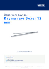 Kayma rayı Boxer 12 mm Ürün veri sayfası TR