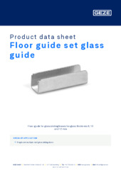 Floor guide set glass guide Product data sheet EN