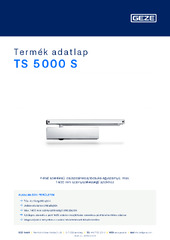 TS 5000 S Termék adatlap HU