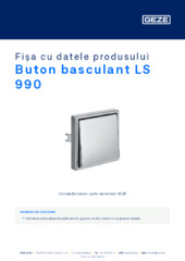 Buton basculant LS 990 Fișa cu datele produsului RO