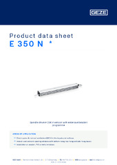 E 350 N  * Product data sheet EN