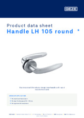 Handle LH 105 round  * Product data sheet EN