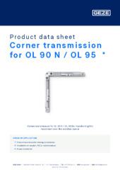 Corner transmission for OL 90 N / OL 95  * Product data sheet EN
