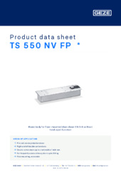 TS 550 NV FP  * Product data sheet EN