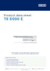 TS 5000 E Product data sheet EN