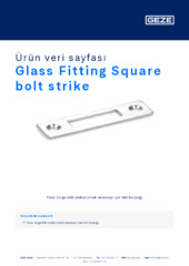 Glass Fitting Square bolt strike Ürün veri sayfası TR