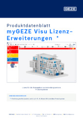 myGEZE Visu Lizenz-Erweiterungen  * Produktdatenblatt DE