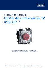 Unité de commande TZ 320 UP  * Fiche technique FR