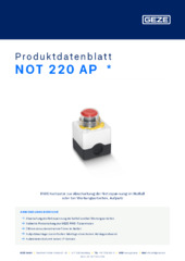 NOT 220 AP  * Produktdatenblatt DE