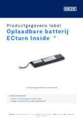 Oplaadbare batterij ECturn Inside  * Productgegevens tabel NL