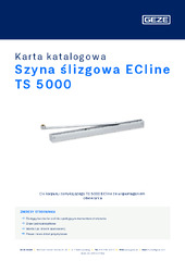 Szyna ślizgowa ECline TS 5000 Karta katalogowa PL