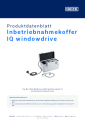 Inbetriebnahmekoffer IQ windowdrive Produktdatenblatt DE