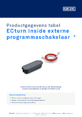 ECturn Inside externe programmaschakelaar  * Productgegevens tabel NL
