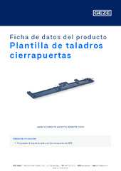 Plantilla de taladros cierrapuertas Ficha de datos del producto ES