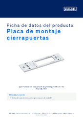 Placa de montaje cierrapuertas Ficha de datos del producto ES