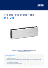 PT 20 Productgegevens tabel NL