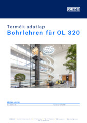 Bohrlehren für OL 320 Termék adatlap HU